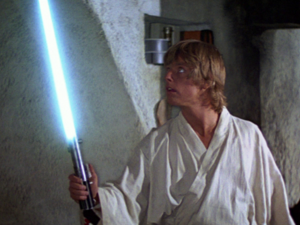 Originally called "laser swords." (Lucasfilm)