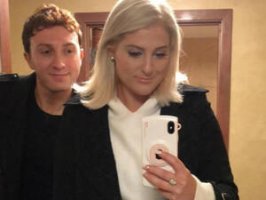 The 'All About That Bass' hitmaker couldn't believe it when the 'Spy Kids' actor got down on one knee (Source: Instagram -@meghan_trainor)