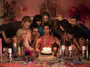 The Sense8 cast in happier times: not sensating their imminent cancellation. (Netflix)