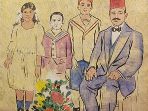 Family With Flowers, Date Unknown (Mohamed Abla, Tumblr)
