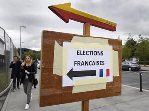 A polling station for French people voters in Switzerland (Fabrice Coffrini/AFP)