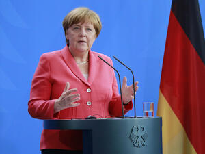 “As far as arms exports are concerned, those can’t take place in the current conditions,” Merkel said. (Shutterstock)