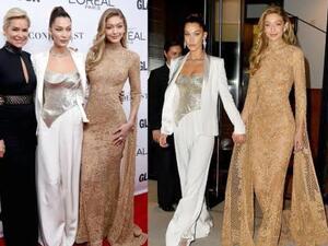 إطلالات الشقيقتين "جيجي وبيلا حديد" على السجادة الحمراء أنيقة وساحرة