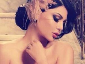 Haifa Wehbe's biggest fan has a large tattoo of her face on his arm. (File photo)