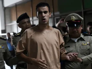 The refugee cut a desperate figure as he plead his case (Photo: goal.com)