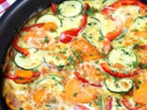 اومليت الكوسا والذرة اومليت الكوسا والذرة