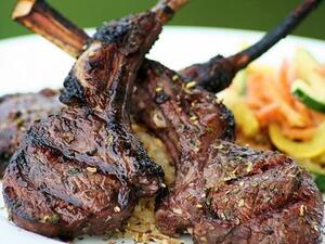 ريش الغنم بالخضار