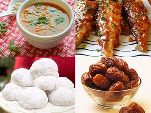 شوربة الشوفان بالخضار، والسمك الحار والحلو، وكحك العيد المصري