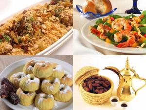 سلطة الجمبري و كبسة سمك والمعمول الفلسطيني