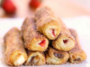 لفائف التوست بالنوتيلا