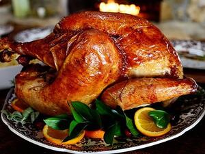 الديك الرومي في الفرن