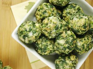 مقبلات كرات السبانخ بالجبن