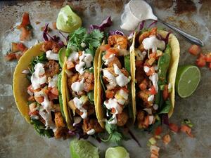 تاكو الروبيان الشهي