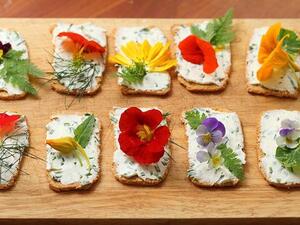 مقبلات الزهور الصالحة للأكل 