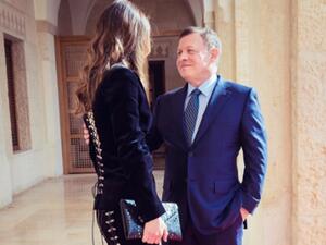 الملكة رانيا العبدالله برفقة جلالتها بعد خطاب العرش السامي 