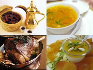 شوربة الشعيرية بالذرة، لحم الغنم بالفرن، ومهلبية بقمر الدين