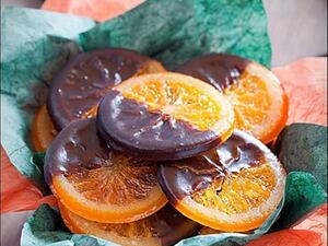 شرائح البرتقال بالشوكولاتة