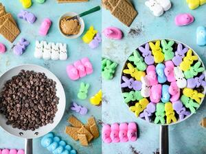 حلوى المارشميلو بالشوكولاتة وزبدة الفول السوداني