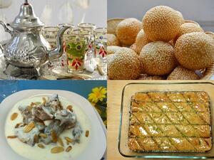 كرات البطاطا الحلوة، الشاكرية والبقلاوة باللوز