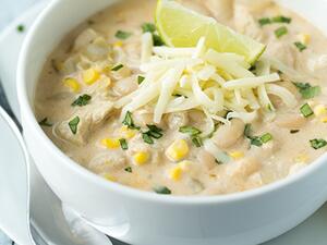 حساء الدجاج الأبيض بالفلفل الحار