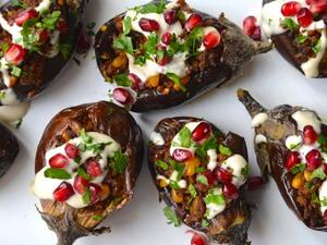 باذنجان محشي باللحم المفروم 