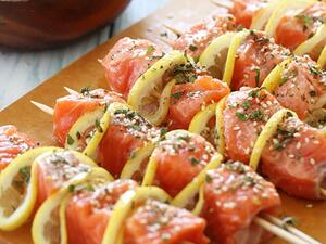 سمك السلمون المشوي