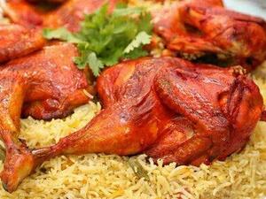 مندي الدجاج الحار مع الأرز 