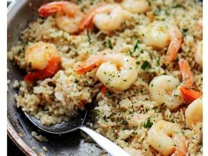 طاجن كاليماري وجمبري بالارز  