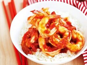 روبيان بالصلصة الحلوة  روبيان بالصلصة الحلوة