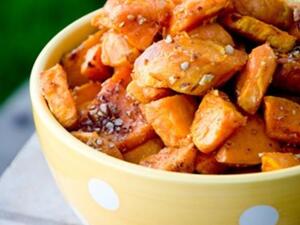 طبق البطاطا الحلوة بالمكسرات  طبق البطاطا الحلوة بالمكسرات