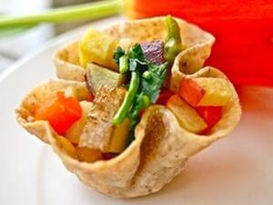 أوراق السبرنغرول على شكل تيجان الورود