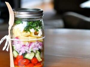 سلطة باستا السبانخ اليونانية سلطة باستا السبانخ اليونانية