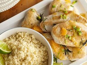 الدجاج بالمانجا والفلفل الحار  الدجاج بالمانجا والفلفل الحار