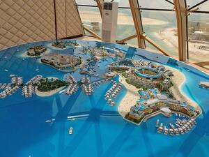 A miniature snapshot of what the Heart of Europe project will look like from a bird’s-eye view upon completion. (photos by Ziyad Alarfaj/Arab News)