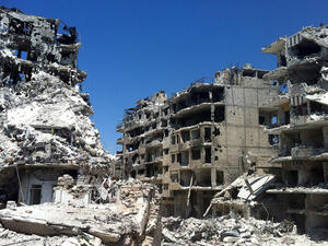 The Syrian city of Homs, north of Maheen and Sadad. (AFP / File)