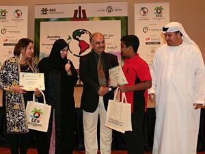 The Awarding Ceremony commended the talented young artists and exhibited the 36 winning entries with strong environmental messages, creating a bright and colourful scene.