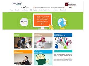 لموقع الإلكتروني لـ  "أكاديمية أورينت بلانيت"