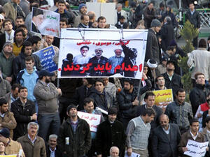 Iranian government supporters have previously called for the execution of Mousavi and Karroubi [AFP]