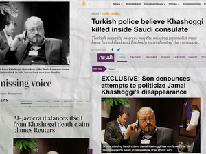 Protesters gather in Istanbul to demand the whereabouts of Jamal Khashoggi (Al Bawaba)