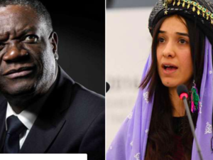 Mukwege (L), Murad get Nobel award for fighting against sexual violence 