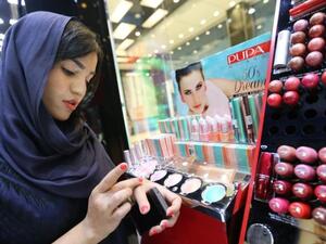Cosmetics is a big market in Iran, with around $2.1 billion spent on them annually (AFP/file)
