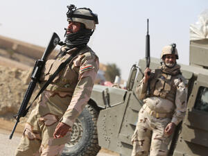 Iraqi soldiers on patrol during an operation in Anbar province. (AFP/File)