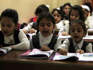 Iraqi children study at the Mariamana school in the multi-ethnic city of Kirkuk. (AFP/File)