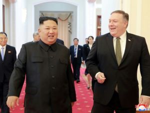 North Korea's leader Kim Jong Un and US Secretary of State Mike Pompeo met in Pyongyang. (AFP/File)