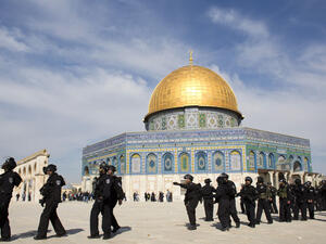 Jordan's foreign minister said Jordan is examining legal options for dealing with Israeli violations in the al-Aqsa Mosque compound. (AFP/File)