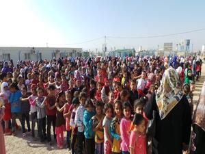 Through the Netherlands’ support, up to 8,000 children will be able to enrol in the formal education system after the end of level exam. (WFP)