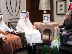 Qatari ministers met with Jordan's King Abdullah II on Wednesday [Twitter]