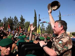Jordan's King Abdullah II visits military formations. (AFP /File)

