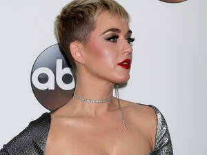 Katy hinted that she and Orlando were back together as she said she was 'spoken for' and 'very happy' (Source: Kathy Hutchins - Shutterstock)