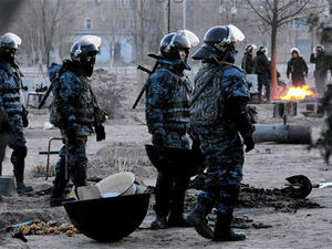 Kazakh police responding to a riot in 2011. (AFP/File) Kazakh police responding to a riot in 2011. (AFP/File)